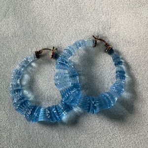 Gold & Honey lucite bamboo earrings